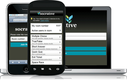 Socrative - Zobrazenie aplikácie na rôznych zariadeniach